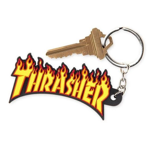 Thrasher flame key chain