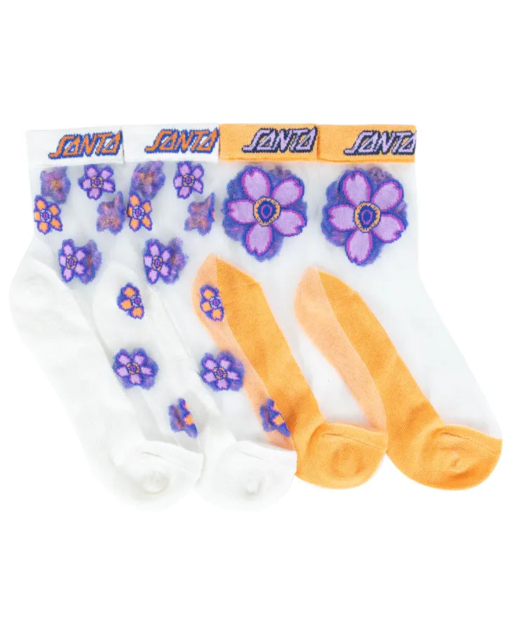 Santa Cruz - classic strip bloom socks YOUTH 2 pack
