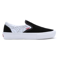 Vans slip on black widow - black/white/red