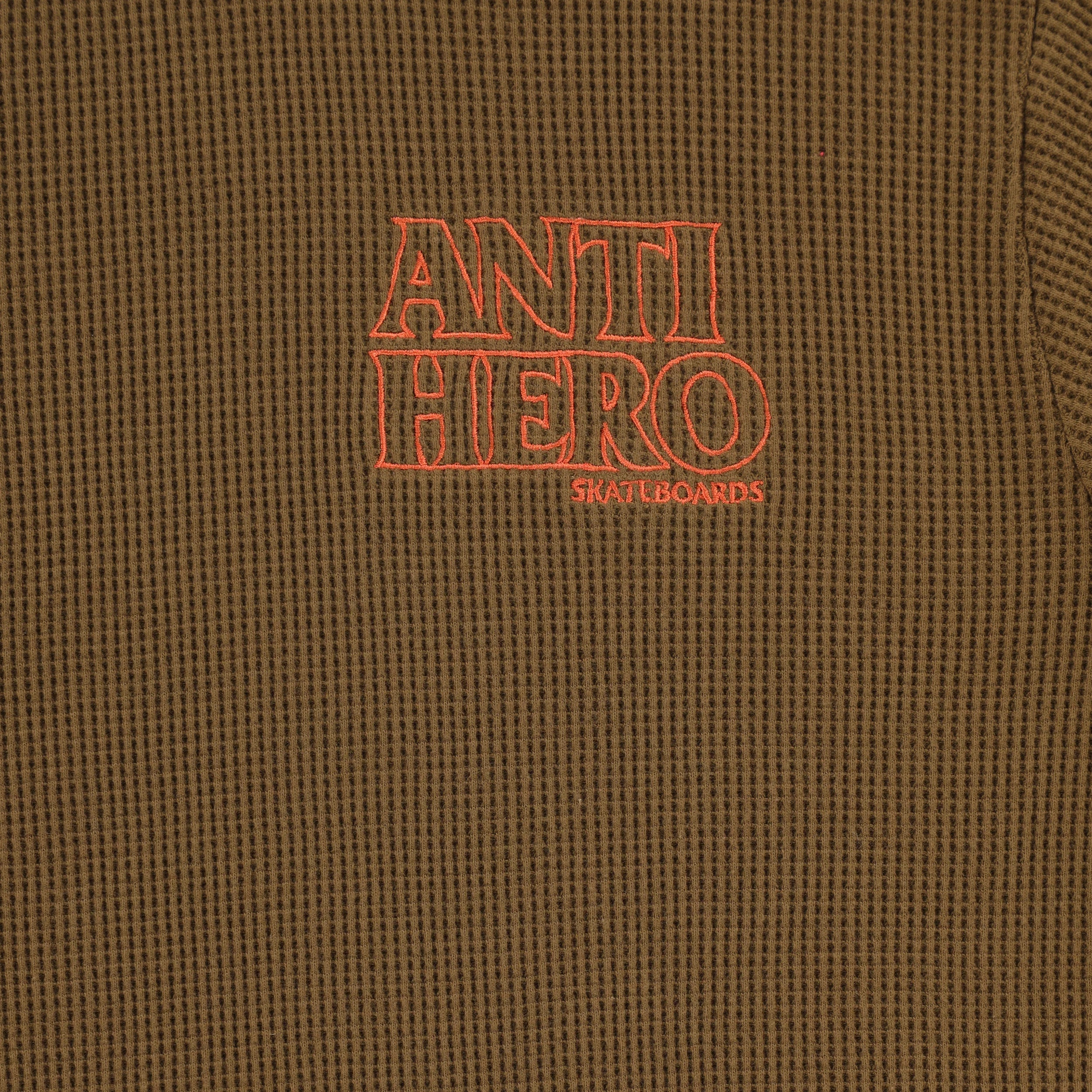 Anti Hero l/s knit waffle - Brown