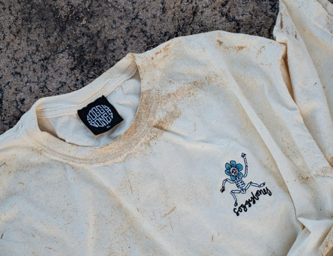 Soggybones - Stone & Flower Washed Embroidered Tee - Citrus (S21/22)