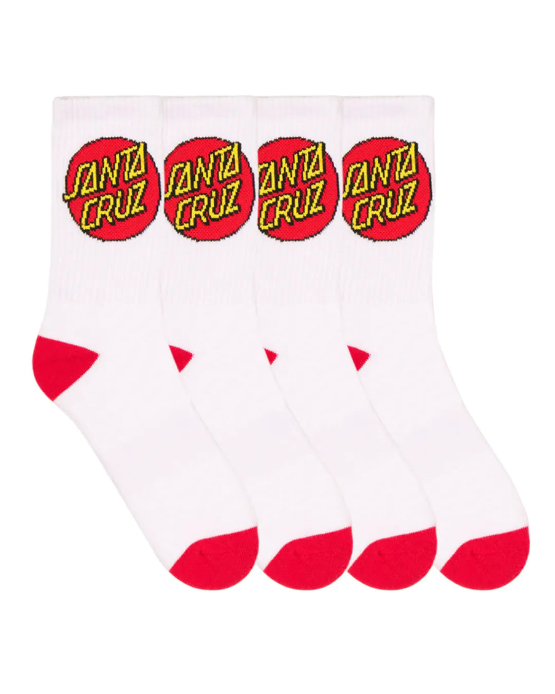 Santa Cruz Classic Dot Mens Socks - White
