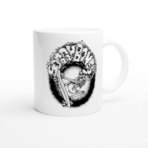 Soggybones 10YR Skeleton coffee mug